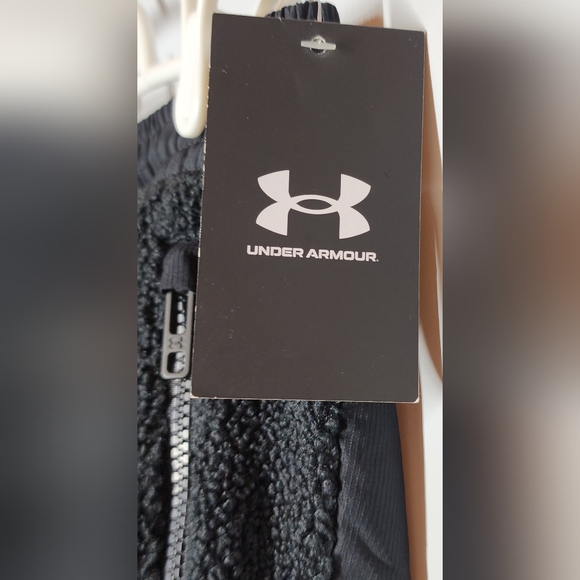 Under Armour Mission Pants Black Small Loose Fit Fleece Pockets Drawstring - Picture 7 of 13